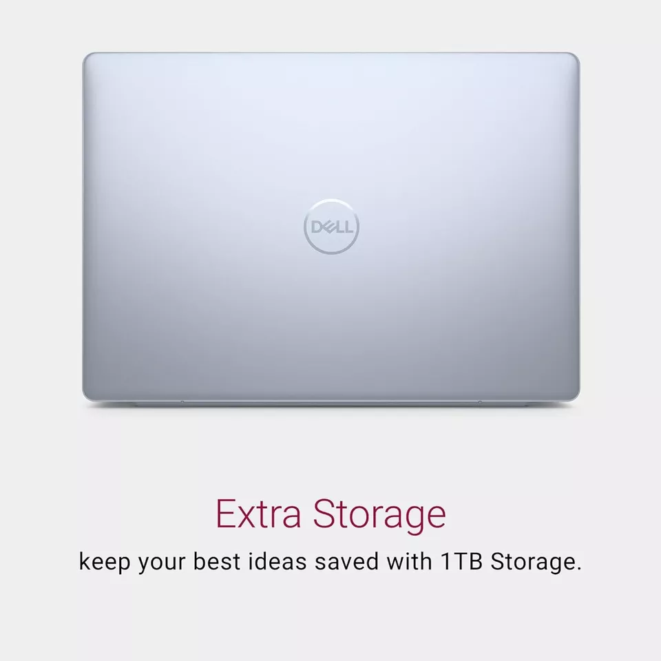 Dell Inspiron 16 Plus 7640 Laptop - 16-inch 16:10 2.5K (2560x1600) Display, Intel Core Ultra 7-155H, 16GB LPDDR5X RAM, 1TB SSD, Intel Arc Graphics, Windows 11 Pro, Onsite & Migrate Service- Ice Blue