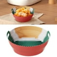 thumbnail image 1 of Liquidation!Plertrvy Pot en Silicone pour Friteuse Bleu Ciel avec Poignée Panier Réutilisable en Silicone pour Friteuse Moule à Pâtisserie Rond Accessoires Pliables pour Friteuse Coussinets en Gel Silicone, 1 of 4