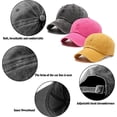 thumbnail image 3 of 3 Pack Washed Plain Vintage Baseball Cap Cotton Adjustable Twill Bulk Low Profile Classic Dad Hat for Men/Women, 3 of 7