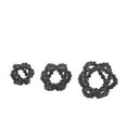 thumbnail image 6 of DecMode Black 6" Beaded Wood Orbs & Vase Filler with Overlapping Rings (3 Count), 6 of 10