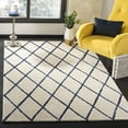 thumbnail image 2 of SAFAVIEH Blossom Deangelo Graphic Print Wool Area Rug, Ivory/Navy, 6' x 6' Square, 2 of 5