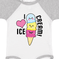 thumbnail image 4 of Inktastic I Love Ice Cream with Cute Ice Cream Cone Boys or Girls Baby Bodysuit, 4 of 5