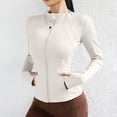 thumbnail image 2 of WMTBSRSW Women UPF 50+UV Rash Guard Swim Shirt Long Sleeve Slim Fit Fishing Hiking Outdoor Shirt Lightweight Sun Protection Zip up Jackets White Large, 2 of 7