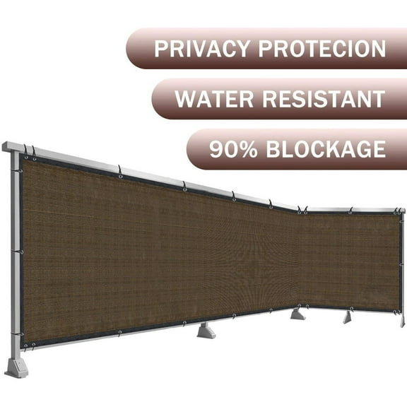 Balcony Privacy Screen Fence - Outdoor UV Blocking Shade Cover for Patio, Garden & Porch - Durable Mesh Privacy Panels with Zip Ties - Ideal for Deck, Backyard & Railing Coverage