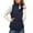 Navy, variant on Gaexia Vest for Women Trendy,Commute Minimalist Stand Collar Quilted Vest Winter Outerwear Sleeveless Jacket for Women