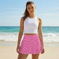 thumbnail image 3 of Yuyamidu Pink Polka Dots Golf Skorts for Woman with Pockets Adorable Tennis Athletic Skirt Lightweight Running Skort Casual Stretchy Workout Sports Skorts Size L, 3 of 7
