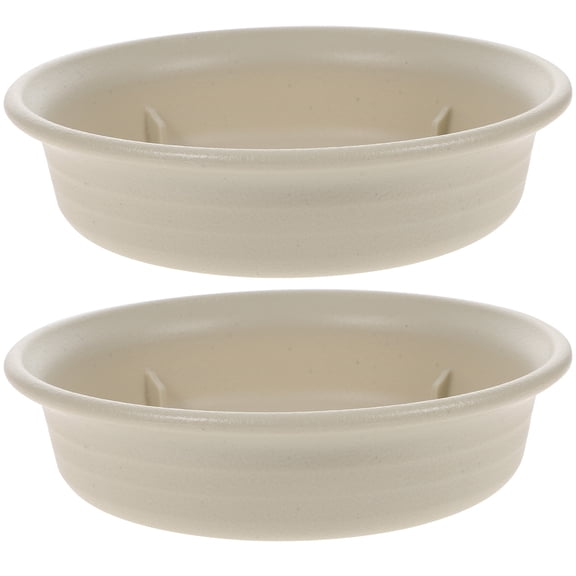 Masteelf  2 Pcs Tray Round Thickened Resin Sturdy Plant Pot Saucer