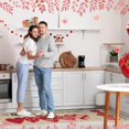 thumbnail image 3 of 2 Pcs Valentine Day Kitchen Mats Love Heart Kitchen Rug Valentine''s Day Doormat Non-Slip Absorbent Floor Mat Seasonal Kitchen Decorative Mat 17x29 and 17x47 Inch(Bright Pattern), 3 of 6