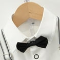 thumbnail image 7 of Toddler Boy Gentleman Outfit 4t British Summer 2 Piece Set Button Down Shirts Suspender Shorts Bowtie School Formal Clothes 11 Years, Black, 7 of 7