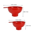 LIFKOME 2 Pack Red PP Plastic Wide Mouth Funnels, Lab and Kitchen ...