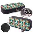 thumbnail image 4 of Lsque Colorful Hawaii Palms Printed Big Capacity PU Leather Pencil Case Large Pencil Pouch Stationery Pen Bag Pencil Holder for Teen, 4 of 6