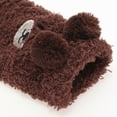 thumbnail image 5 of Unique Bargains 1 Pair Women's Cute Bears Pattern Sleep Cozy Socks Deep Brown 93% Polyester 7% Spandex, 5 of 5