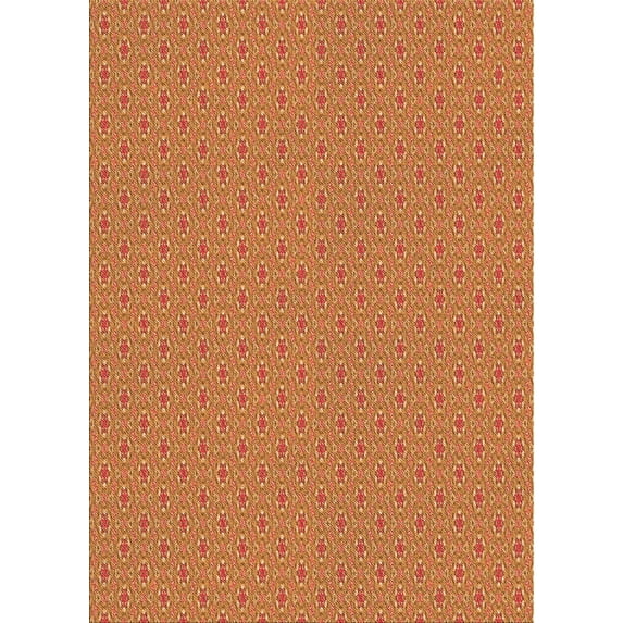 Ahgly Company Machine Washable Indoor Rectangle Transitional Orange Area Rugs, 4' x 6'