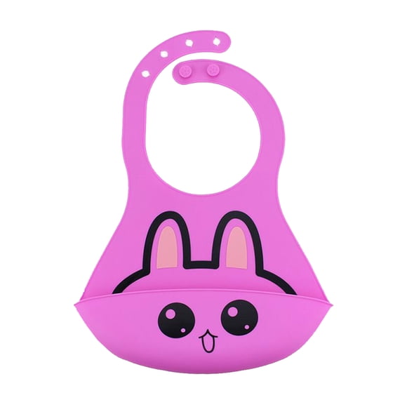 Baberos De Silicona Impermeables Con Bolsillo De Captura De Alimentos Portátil Sin BPA , Rose Red Rosa roja