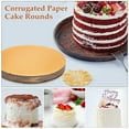 thumbnail image 3 of FUTUREORYY 10Pcs Golden Paper Cake Boards Round Cake Base Trays with Corrugated Stability, 3 of 6