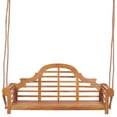 thumbnail image 3 of Teak Wood Lutyens Triple Outdoor Patio Swing, 3 of 5