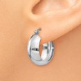 thumbnail image 3 of Auriga Fine Jewelry 14K White Gold Fancy Hoop Earrings for Women, 3 of 6