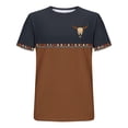 thumbnail image 5 of Wancir Western T Shirts for Men Short Sleeve Vintage Western Aztec Shirts Retro Deer Reindeer Graphic Tee, 5 of 5