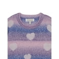 thumbnail image 3 of Planet Gold Girls Bow Print Ombre Sweater, Sizes 4-18, 3 of 6