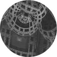 thumbnail image 1 of Ahgly Company Indoor Round Patterned Charcoal Black Area Rugs, 8' Round, 1 of 6