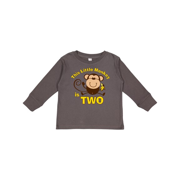 Inktastic Little Monkey 2nd Birthday Boy Boys Long Sleeve Toddler T-Shirt
