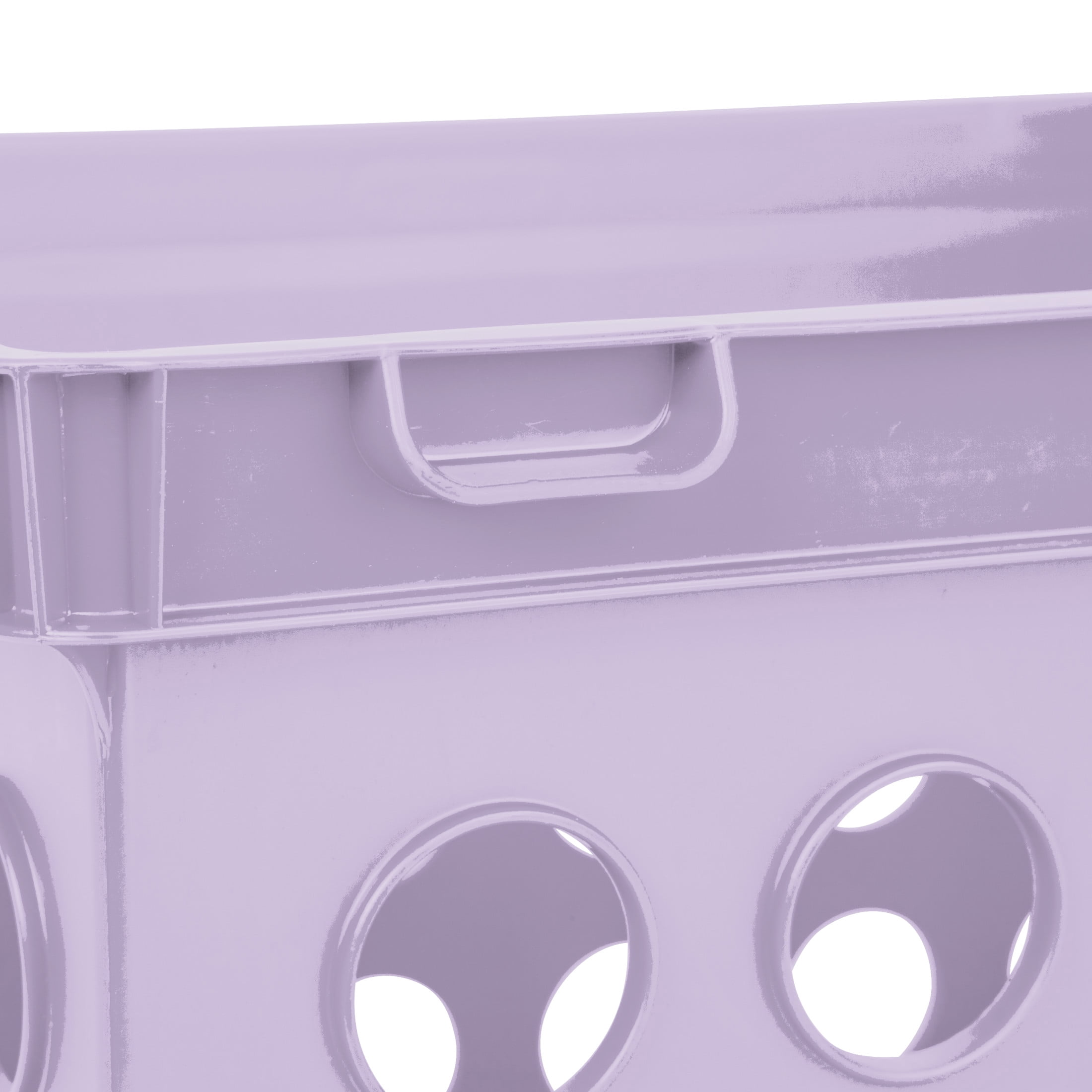 Sterilite File Crate, Versatile Plastic Storage Bin with Through Handles, Fits Letter & Legal-sized Hanging Files, Stackable, Lavender