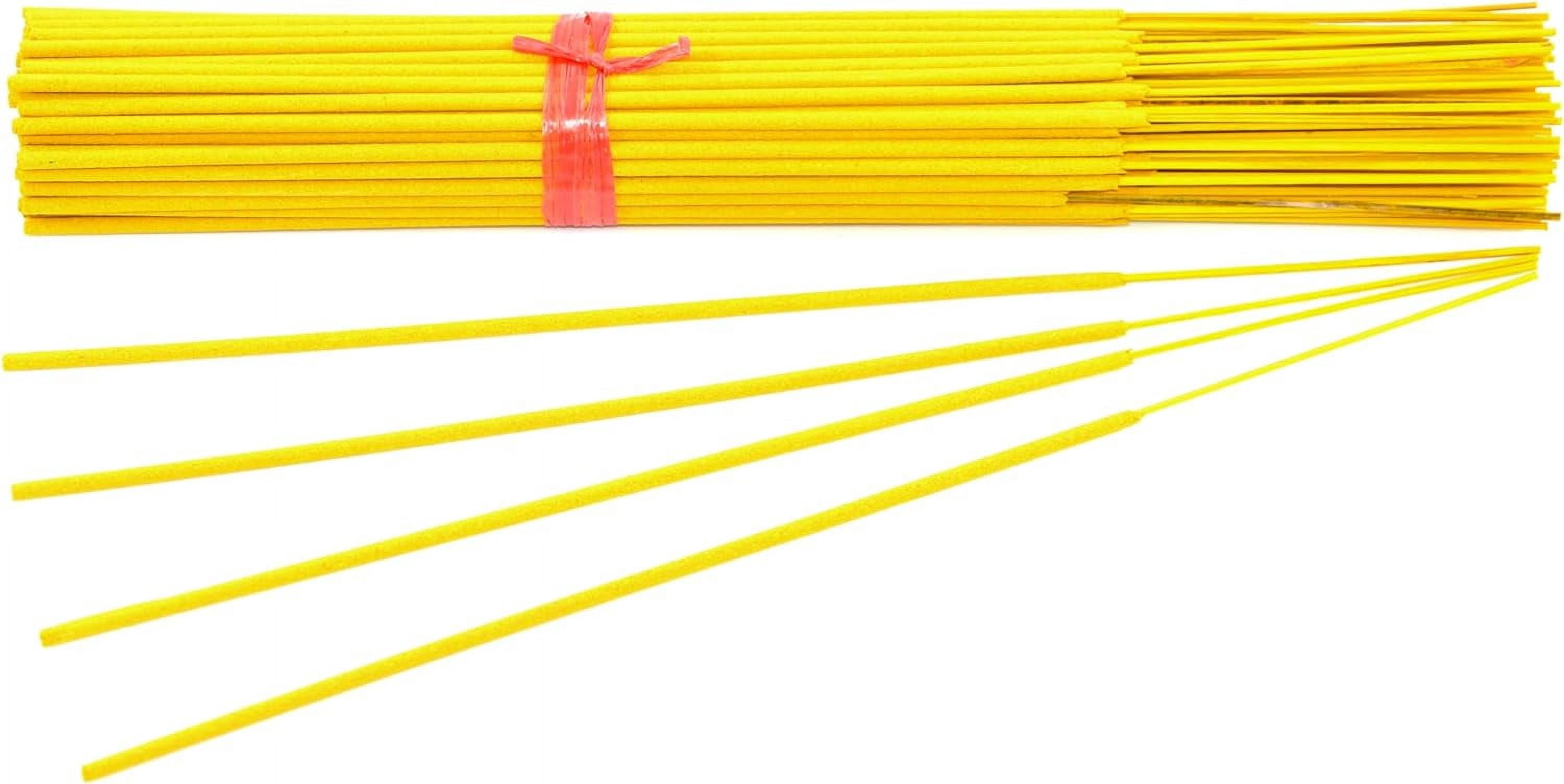 10000 Unscented (Yellow) Incense Sticks 11" Bulk Wholesale - 100% Natural Joss and Bamboo Punk Blanks - Great for DIY Aromatherapy Incense Making.