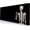01 Black Human Skeleton, variant on Gaming Pad Large, Keyboard Mat Desk Pad, Non-Slip Rubber Base with Stitched Edges Mousepad, 31.5X11.8 inch Misty Forest Tree