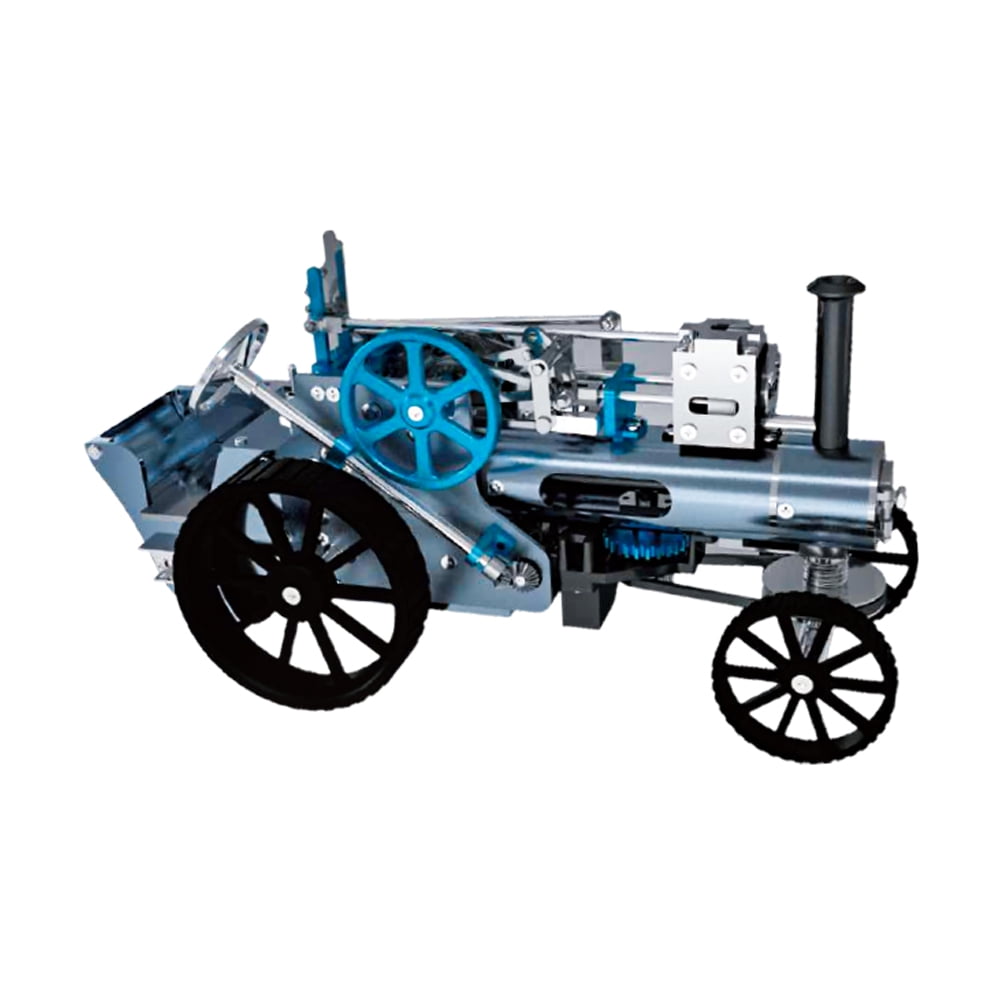 Metal Assembly Single Cylinder Electric Steam Car Model Kit Toy for Adult Kids