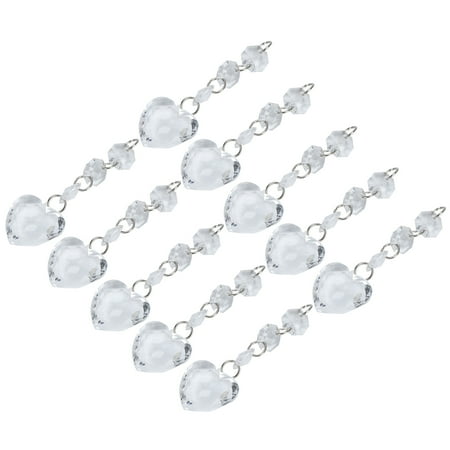 

DIY Pendant Heart Shaped Acrylic Pendant 10Pcs For Gardening Light Lighting Decoration Chandelier DIY Craft
