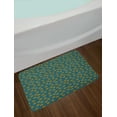 thumbnail image 2 of Sunflower Bath Mat, Graphic Flower Style Meadow Nature Pattern, Plush Bathroom Decor Mat with Non Slip Backing, 29.5" X 17.5", Dark Teal Yellow, by Ambesonne, 2 of 2