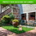 thumbnail image 5 of 28 Pack Decorative Garden Fence Outdoor 24in (H) x 30ft (L) Coated Metal RustProof Landscape Wrought Iron Wire Border Folding Patio Fences Flower Bed Fencing Animal Barrier Section Panels Decor, 5 of 15