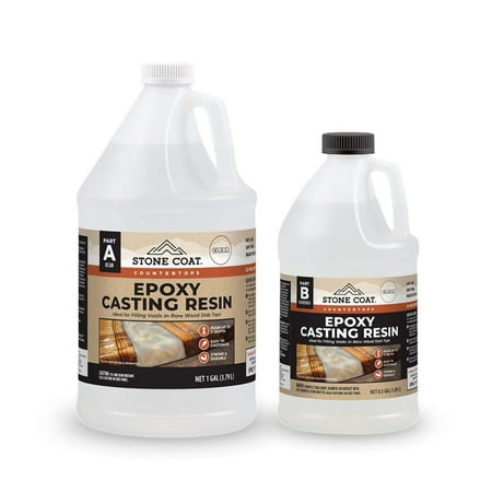 Casting Resin 1.5 Gallon Epoxy Kit (Stone Coat Countertops) DIY Epoxy Resin Kit for Woodworking, River Tables, and Filling Large Voids Up to 1 Inch Thick! (Deep Pour Epoxy)