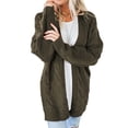 thumbnail image 2 of Pompotops Women's Soild Knit Cardigans Loose Slouchy Oversized Wrap Chunky Sweaters Coat, 2 of 9