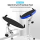 thumbnail image 3 of Almohadilla de práctica para batería de 10 pulgadas en fibra de carbono, diseño silencioso para ensayos, disponible en color blanco, 3 of 6