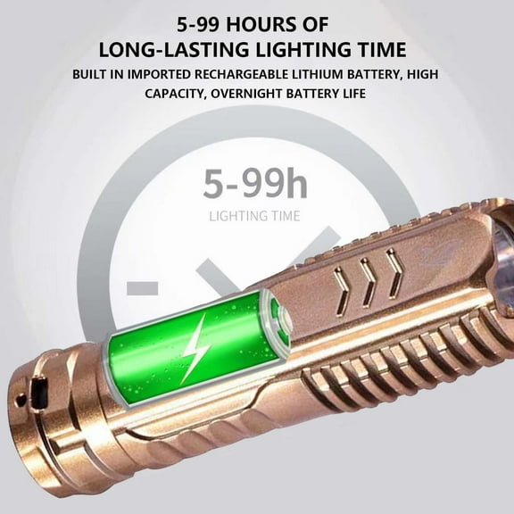 HomeDM Flashlight Rechargeable,High Lumens Tactical Flashlight,Super Bright LED Flash Light Long Lasting for Camping,Outdoors,Hiking,Christmas Gifts Men&Women