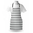thumbnail image 4 of Abstract Apron, Bicolored Halftone Squares Rhombus Composition Print on Plain Backdrop, Unisex Kitchen Bib with Adjustable Neck for Cooking Gardening, Adult Size, White Charcoal Grey, by Ambesonne, 4 of 4