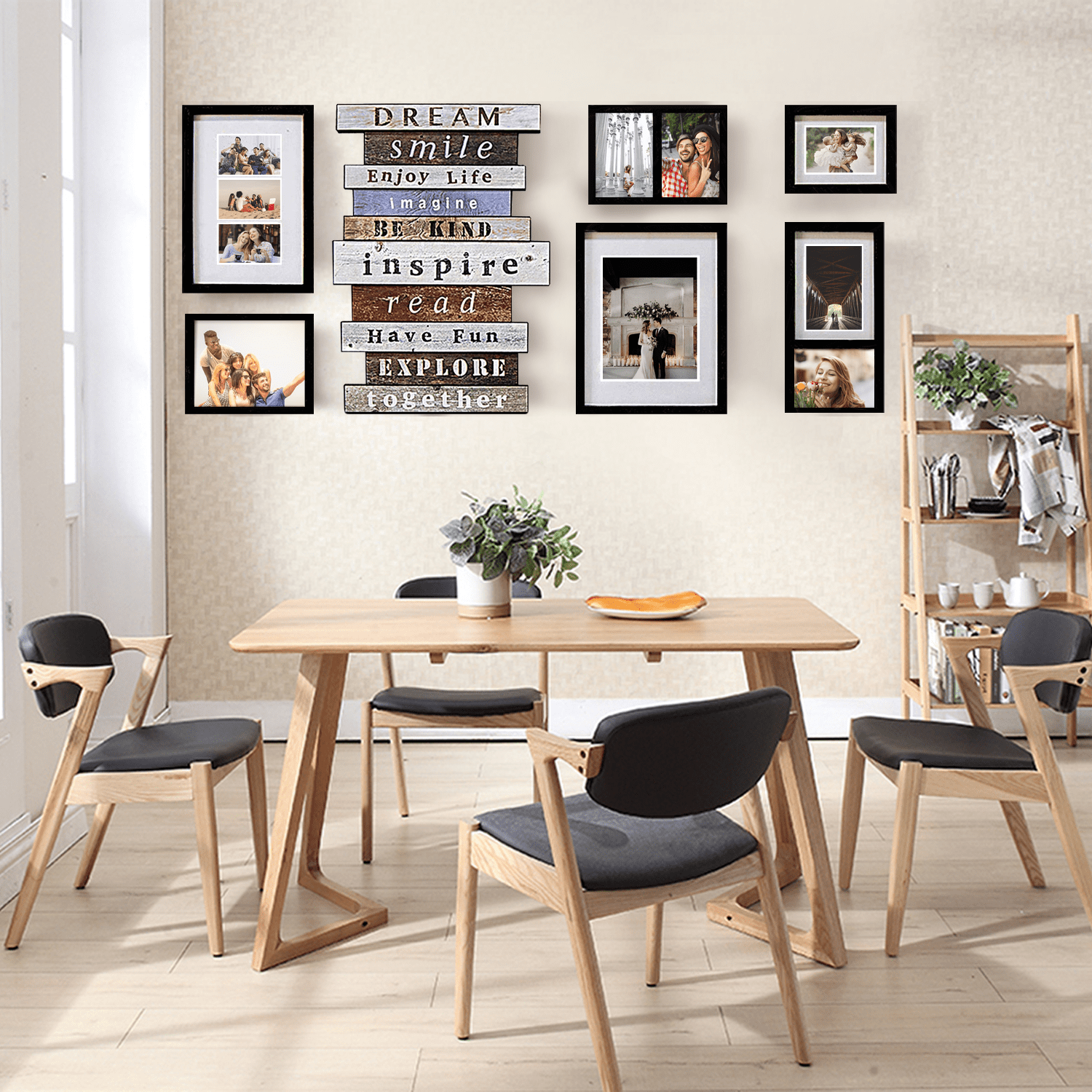Elegant Photo Frame Complete Set With Decor Accessories | (6 Frame + 1 Accessory)