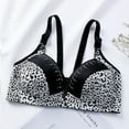 thumbnail image 4 of Darzheoy Wire-Free Bra for Women Leopard-Print Front Buckles Underwear No Steel Close Bra Womens Bra 42B, 4 of 7