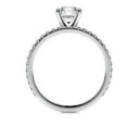 thumbnail image 2 of Alor Jewel Gorgeous 1.8 Ct Round Cut Two Eternity Band Moissanite Ring - Lab-Created Simulated Stone - 14K White Gold Plated - Perfect for Proposals and Weddings - Elegant Gift for Women on Birthdays, 2 of 3