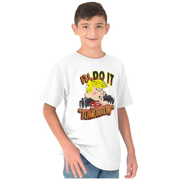 Dennis The Menace Will Do It Tomorrow Boys Kids T Shirt Tees Tops Teen Brisco Brands X