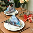 thumbnail image 3 of Satin Native Fab Cotton Dinner Napkin Cats Beach Holiday Flowers Reusable, 3 of 8