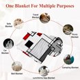 thumbnail image 6 of Red Grey Geometric Throw Blanket, Flannel Fleece Blanket with Striped Design for Couch, Abstract Art Modern Irregular Soft Breathable All Season Plush Blankets for Sofa Office Car Seat 40"x60", 6 of 9