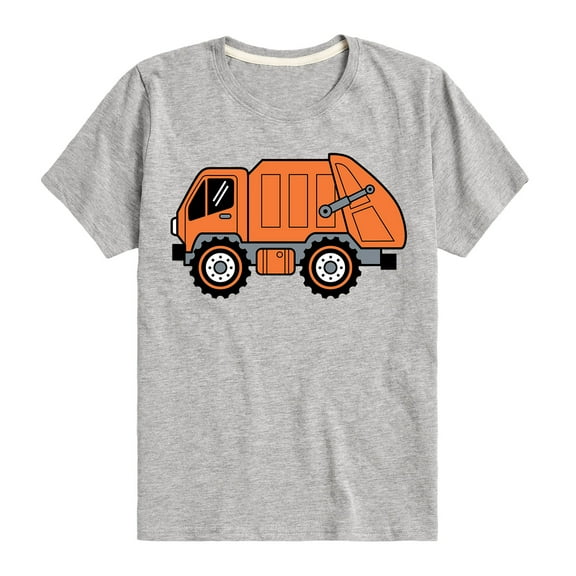 Instant Message - Orange Garbage Truck - Toddler And Youth Short Sleeve T-Shirt
