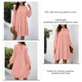thumbnail image 1 of Vestido Midi, Color Puro, Cintura Suelta, Cuello Redondo, Vestido De Mujer, Poliéster Para El Hogar ANGGREK Otros, 1 of 6