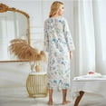 thumbnail image 4 of Chemise de Nuit Imprimée pour Femmes Manches Longues Pyjamas Décontractés Vêtements de Maison, 4 of 8