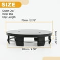 thumbnail image 4 of Unique Bargains 1 Pcs 70mm 2.76" OD Universal Car Wheel Hub Center Caps Durable Plastic Gloss Black, 4 of 6
