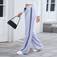 thumbnail image 5 of BRDFRL Women Y2k Vintage Track Pants Drawstring Low Waist Side Striped Sweatpants Straight Leg Loose Fit Joggers Gray XL, 5 of 7
