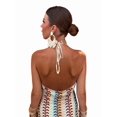 thumbnail image 6 of Women'S V-Neck Crochet Backless Maxi Dress Flattering Party Dress Summer Beach Gown Flower Color S, 6 of 9