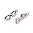 thumbnail image 1 of Glasses Alloy Small Handmade Charms Pendant Antique Silver 21x6.5x2mm Hole: 1.4mm, 1 of 1